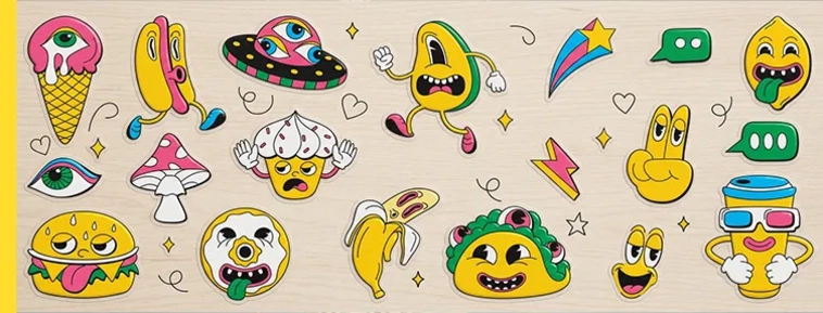 Pegatinas DTF UV